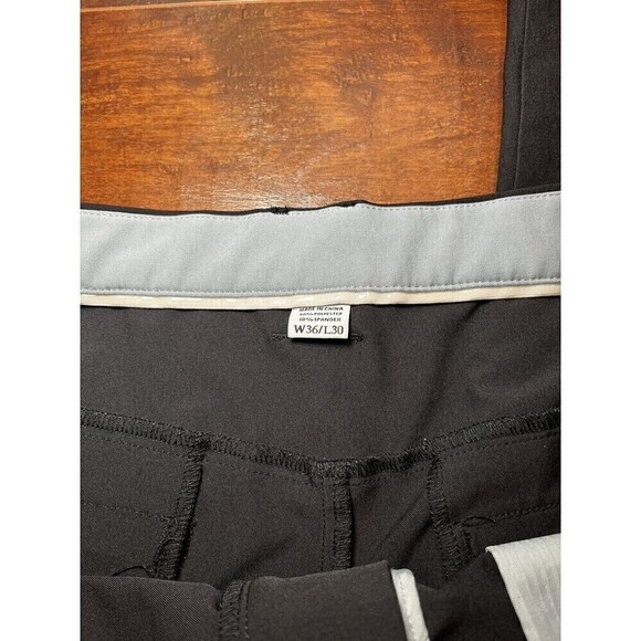 FJ Footjoy Mens Straight Leg Black Golf Performance Pants Sz 36x30 - Picture 3 of 6